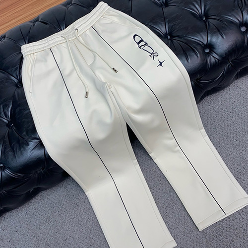 [홍콩명품,Christian Dior] 디올 26SS 로고 자수 조거 팬츠 바지 (아이보리), BM24745, 레플리카의류,미러급사이트