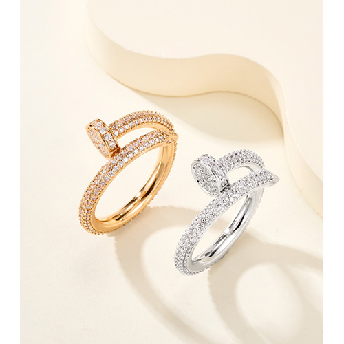 [홍콩명품.CARTIER] 까르띠에 26SS 로고 Juste un Clou 다이아 장식 링 반지 (2컬러), ET3465, 홍콩명품의류,구매대행,온라인명품