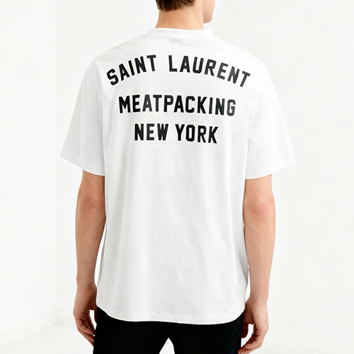 [홍콩명품.YSL] 입생로랑 26SS 로고 프린트 반팔 티셔츠 (2컬러), BM24808, KK, 레플리카의류,미러급사이트