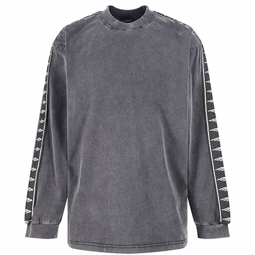 [홍콩명품.BALENCIAGA] 발렌시아가 26SS 로고 워싱 긴팔 티셔츠 (그레이), BM24829, JL, 레플리카의류,미러급사이트