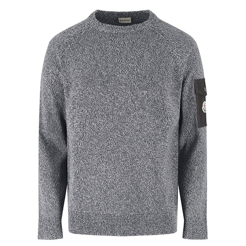 [홍콩명품.MONCLER] 몽클레어 26SS 로고 니트 스웨터 (그레이), BM24849, JL, 레플리카의류,미러급사이트