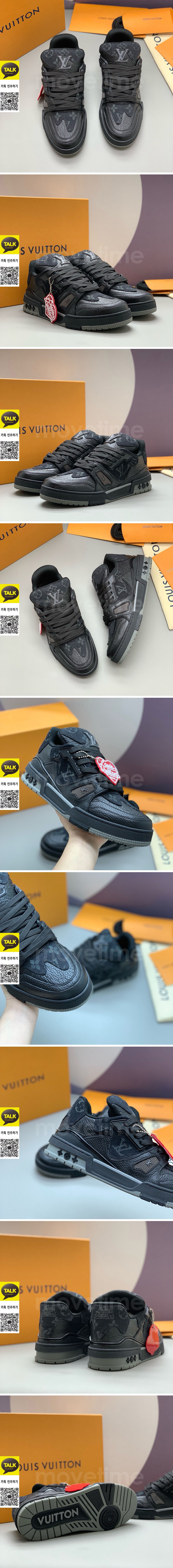 [홍콩명품.LOUIS VUITTON] 루이비통 26SS 로고 모노그램 트레이너 스니커즈 운동화 (블랙), SE6114, PMD, 명품스니커즈,운동화,구두,로퍼,하이탑,신발 상세이미지 2