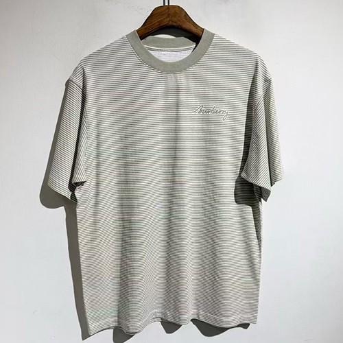 버버리 로고 스트라이프 반팔 티셔츠 (그레이) 26SS