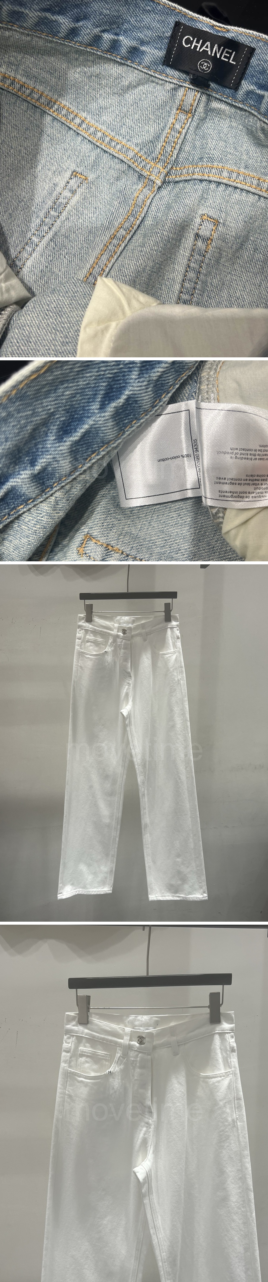 샤넬 로고 여성 오버핏 데님 팬츠 진 청바지 (2컬러) 26SS 상세이미지 3