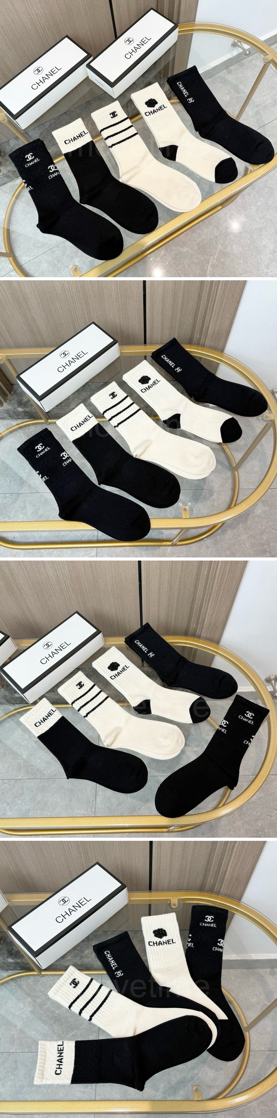 루이비통 로고 명품 브랜드 모음 선물용 덧신 양말 5종 26SS 상세이미지 2