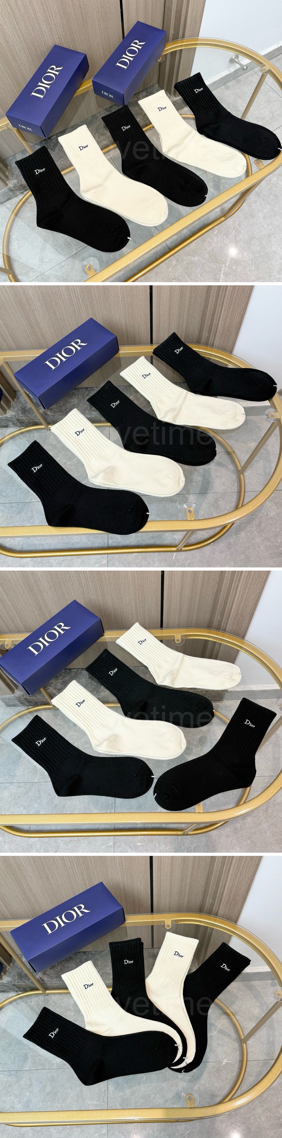 디올 로고 명품 브랜드 모음 선물용 덧신 양말 5종 26SS 상세이미지 2