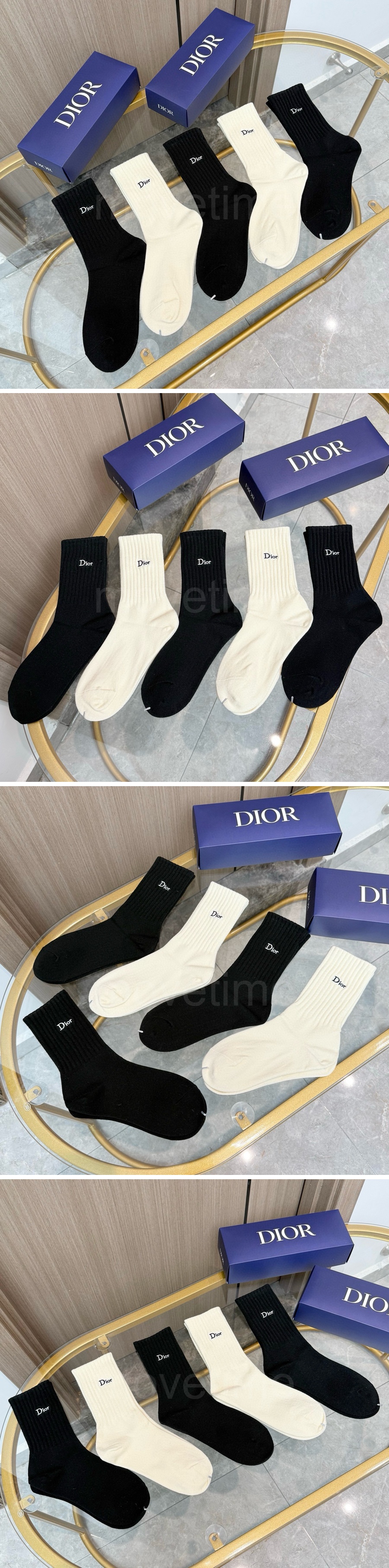 디올 로고 명품 브랜드 모음 선물용 덧신 양말 5종 26SS 상세이미지 3