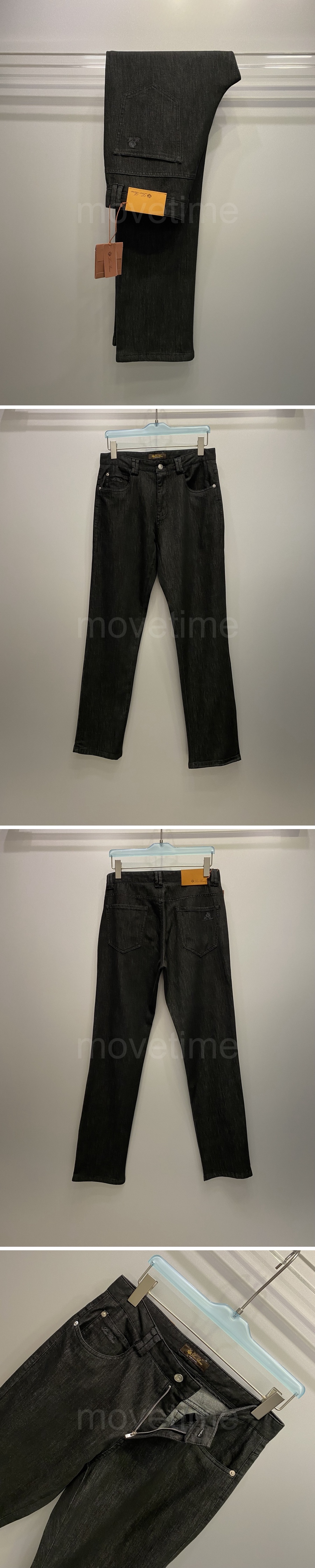 로로피아나 로고 데님 팬츠 진 청바지 (블랙) 26SS 상세이미지 2