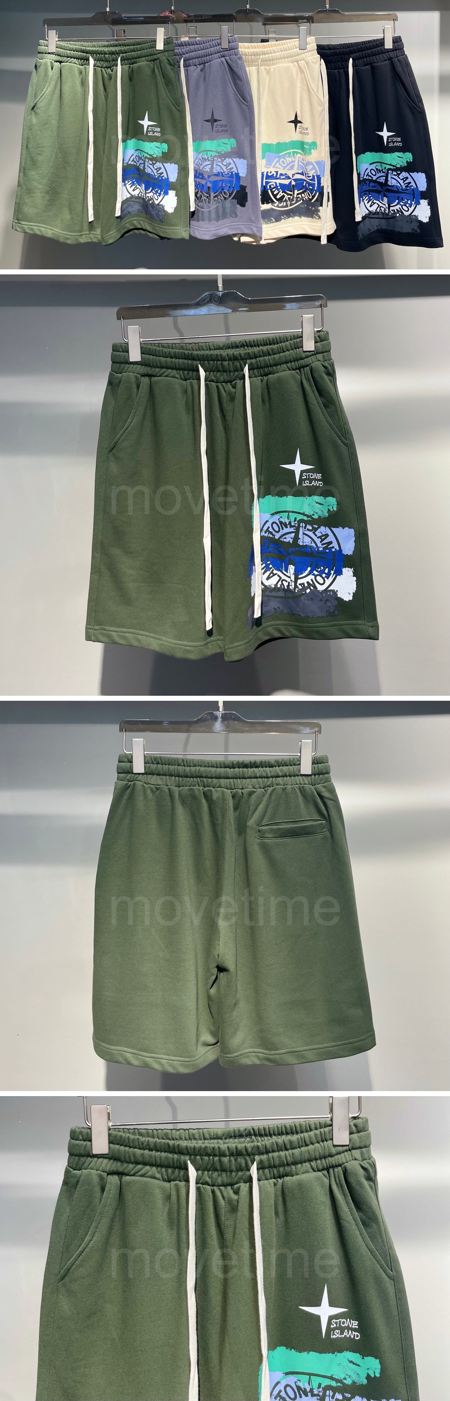 스톤아일랜드 로고 그래픽 프린트 쇼츠 반바지 (4컬러) 26SS 상세이미지 2