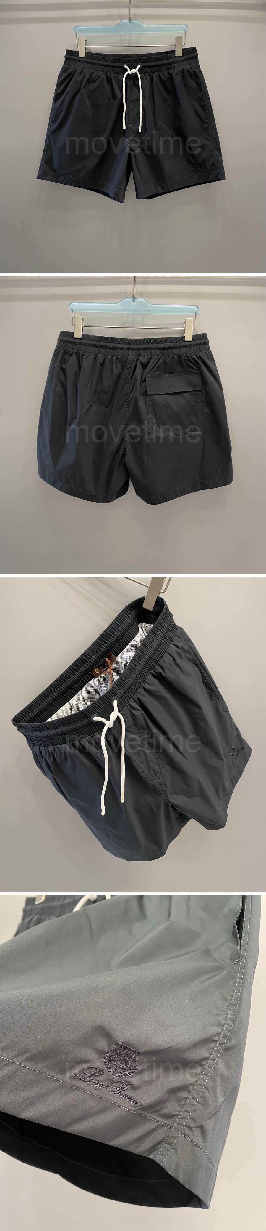 로로피아나 로고 자수 쇼츠 반바지 (3컬러) 26SS 상세이미지 4