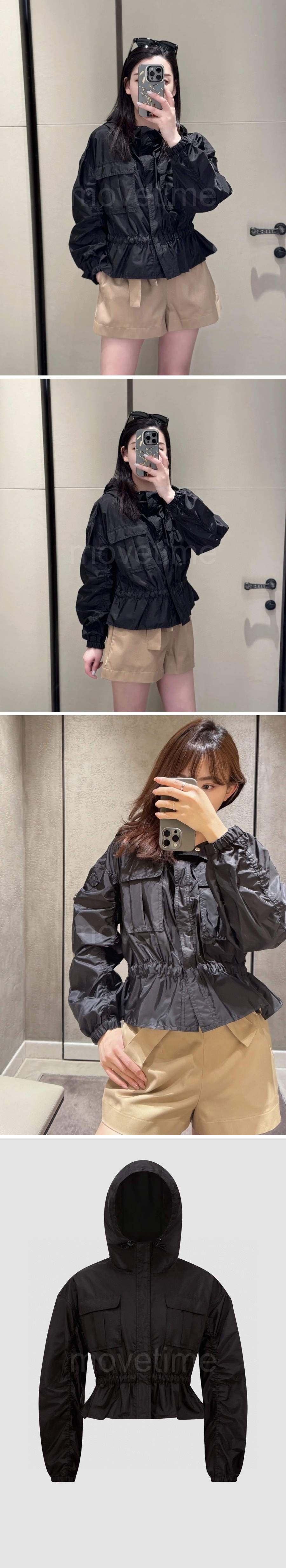 몽클레어 로고 여성 후드 바람막이 자켓 (3컬러) 26SS 상세이미지 2