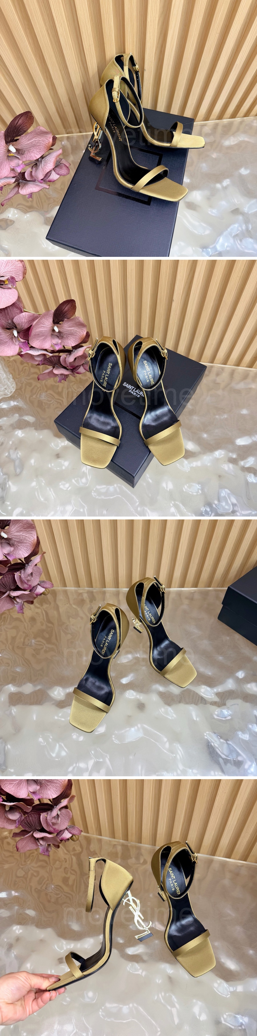 입생로랑 로고 여성 레더 가죽 10.5cm 힐 샌들 (2컬러) 26SS 상세이미지 5