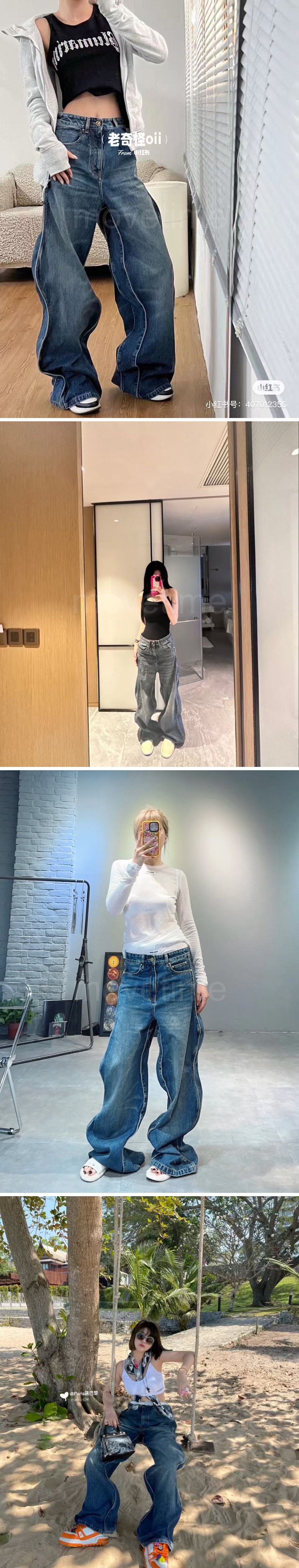 루이비통 로고 여성 데님 팬츠 진 청바지 26SS 상세이미지 2