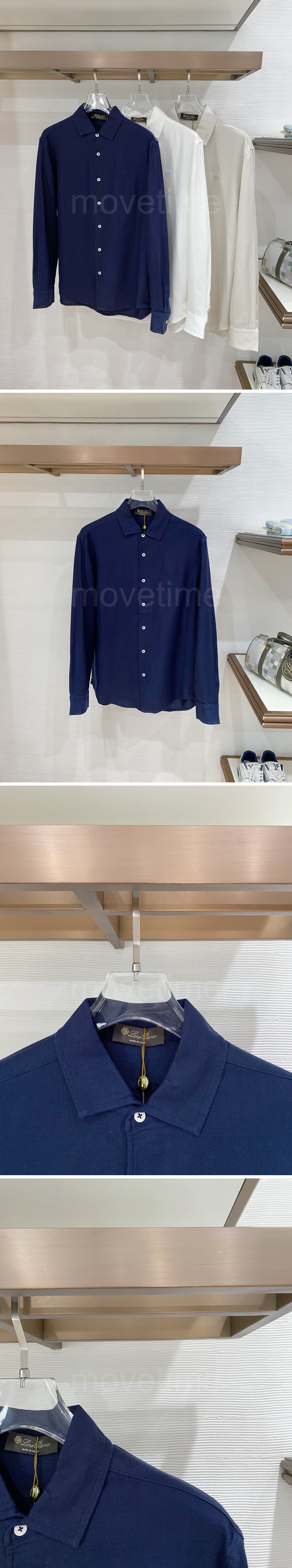 로로피아나 로고 자수 린넨 남방 셔츠 (3컬러) 26SS 상세이미지 4