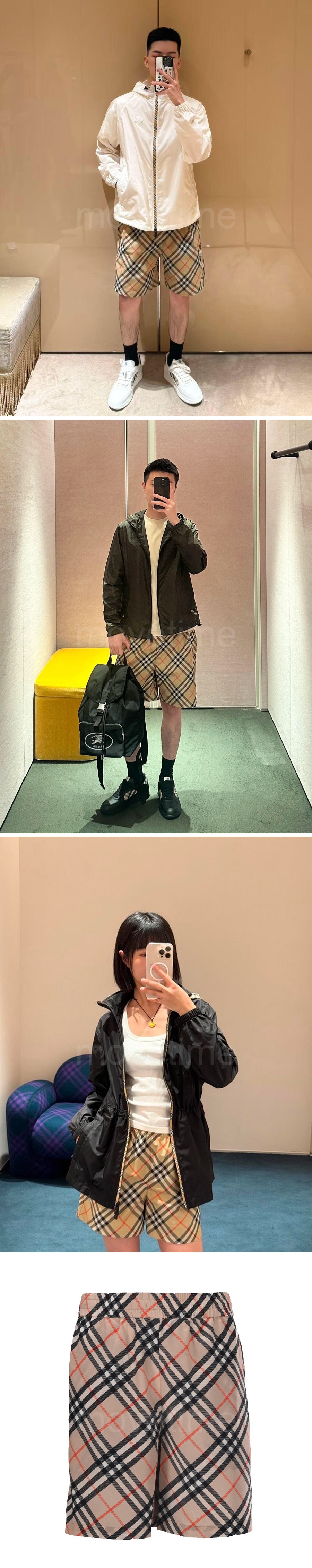 버버리 로고 체크패턴 쇼츠 반바지 (베이지) 26SS 상세이미지 2