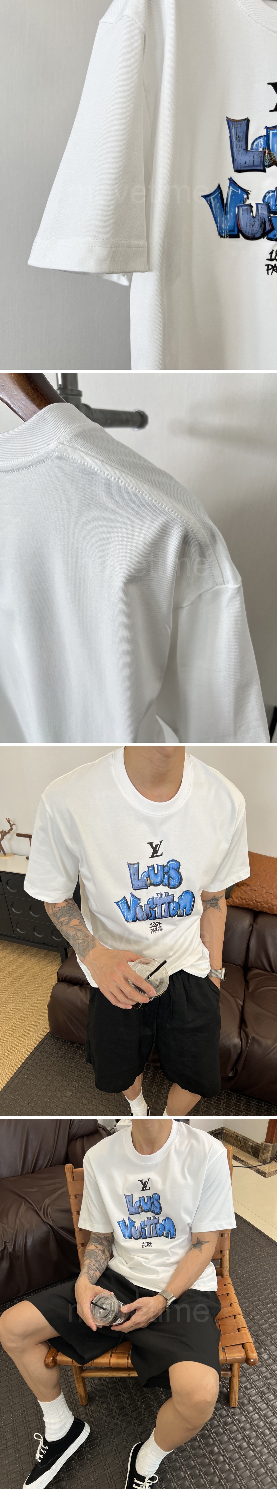 루이비통 로고 그래픽 프린트 반팔 티셔츠 (2컬러) 26SS 상세이미지 3