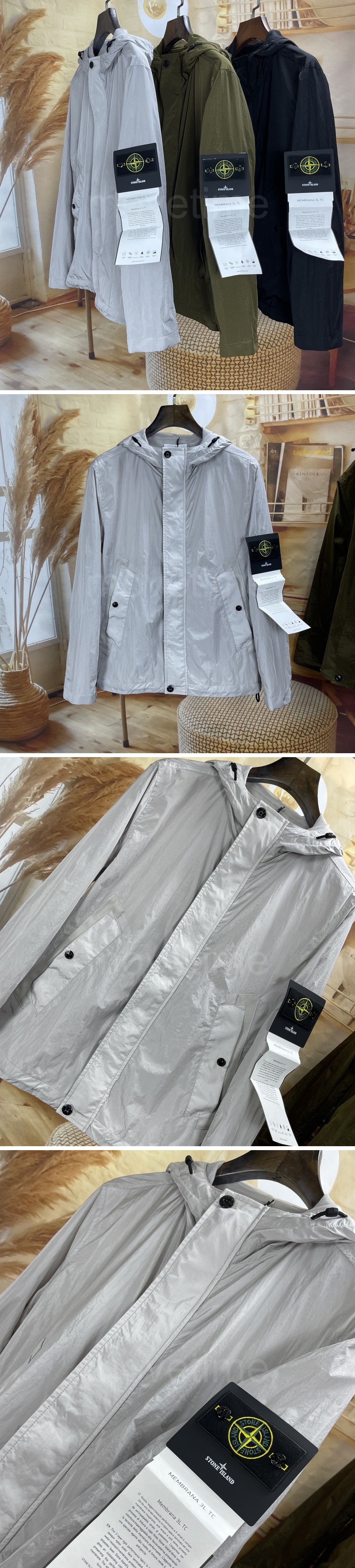 스톤아일랜드 로고 탈부착 후드 바람막이 자켓 (3컬러) 26SS 상세이미지 2