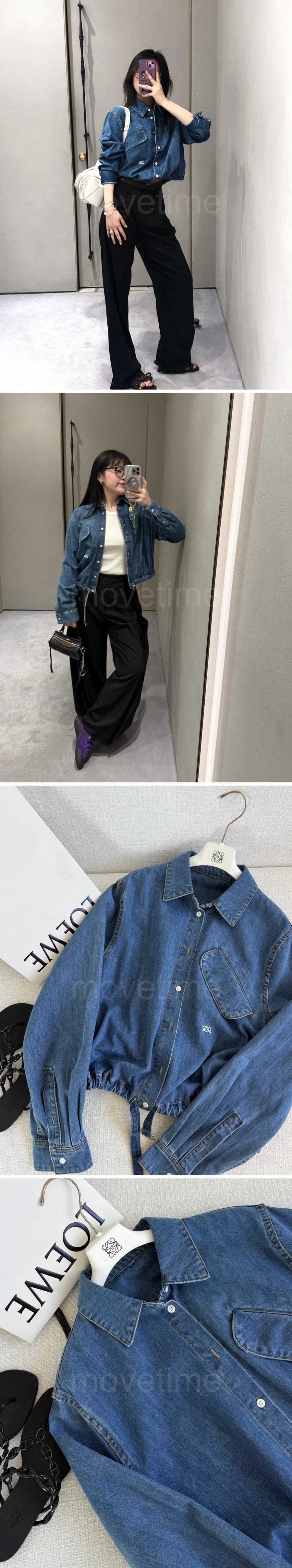 로에베 로고 여성 데님 셔츠 자켓 26SS 상세이미지 2