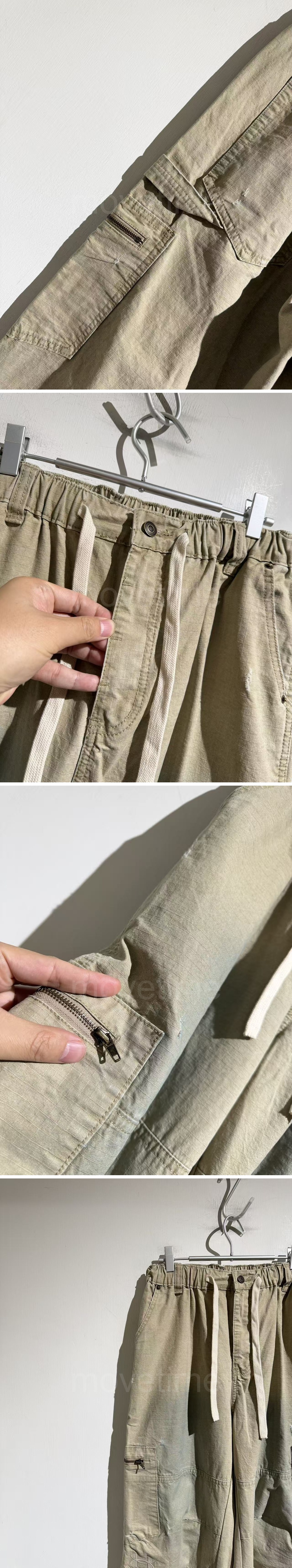 발렌시아가 로고 오버핏 빈티지 조거 팬츠 바지 (베이지) 26SS 상세이미지 3