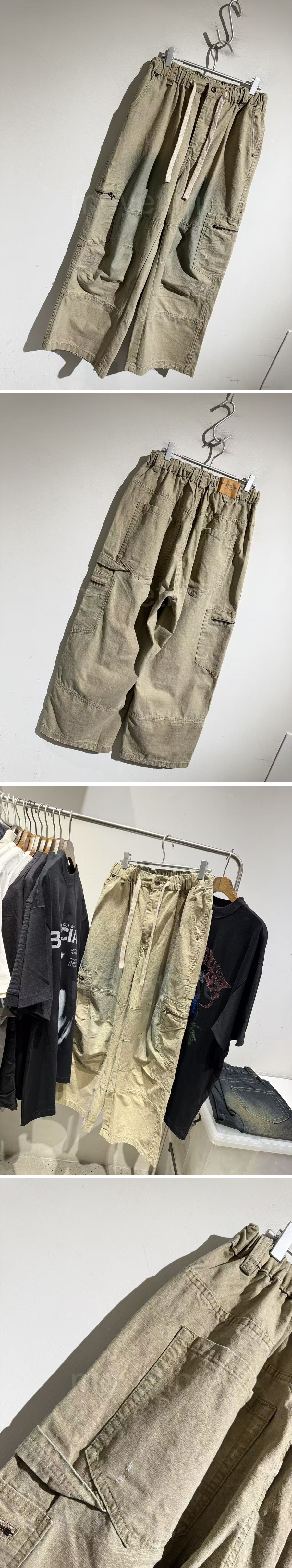 발렌시아가 로고 오버핏 빈티지 조거 팬츠 바지 (베이지) 26SS 상세이미지 4