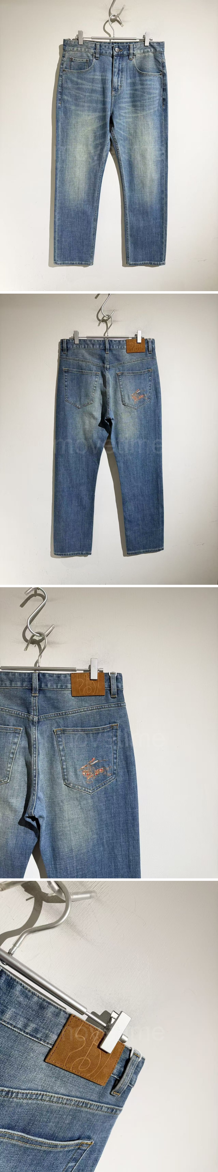 버버리 로고 자수 데님 팬츠 진 청바지 26SS 상세이미지 2