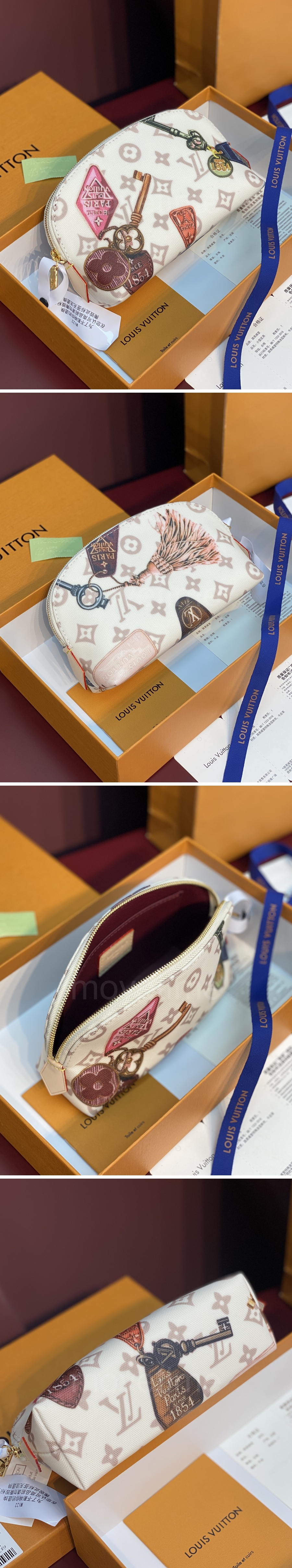 루이비통 로고 모노그램 POCHETTE 코스메틱 데님 파우치 M28956 (화이트) 26SS 상세이미지 2