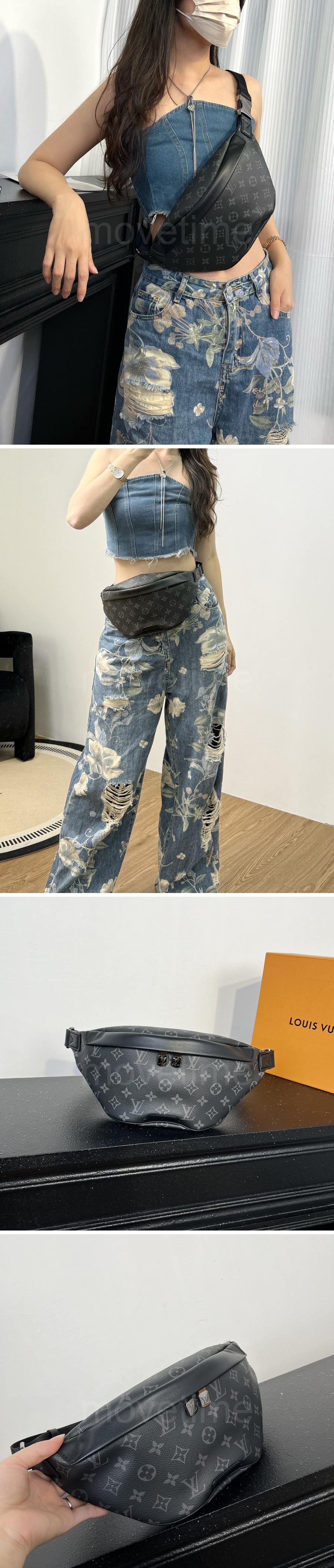 루이비통 로고 모노그램 바디백 이클립스 디스커버리 밤백 PM M46035 (블랙) 26SS 상세이미지 3