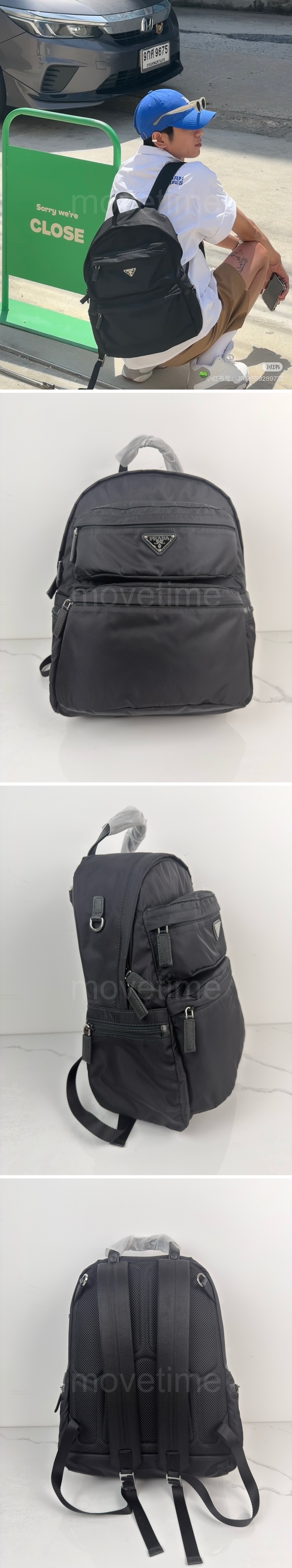 프라다 삼각로고 나일론 사피아노 백팩 2VZ025 (블랙) 26SS 상세이미지 2