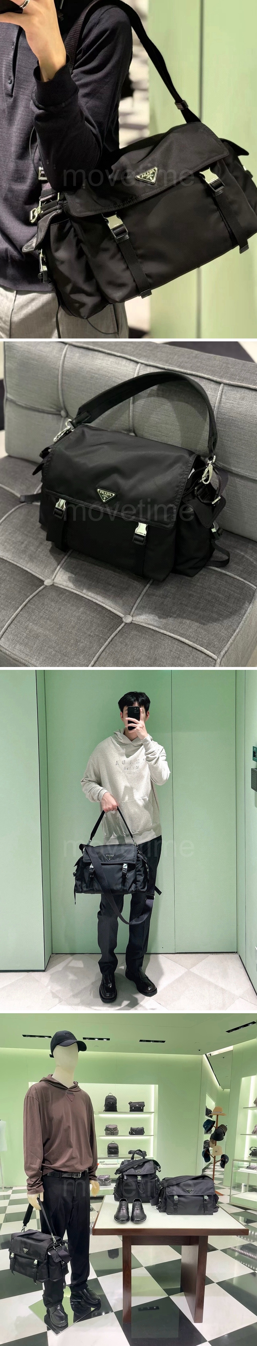 프라다 삼각로고 익스플로어 리나일론 가죽 메신저백 숄더백 2VD082 (블랙) 26SS 상세이미지 2
