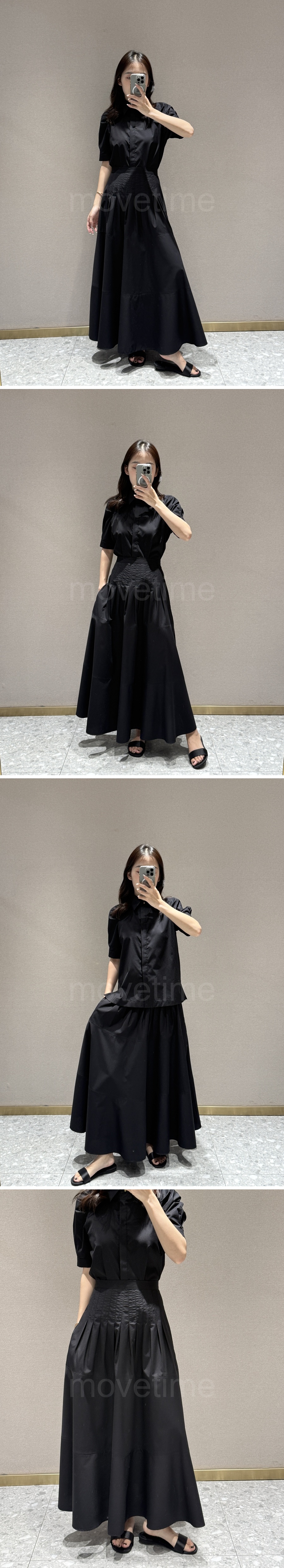 막스마* 로고 여성 롱 스커트 (블랙) 26SS 상세이미지 2