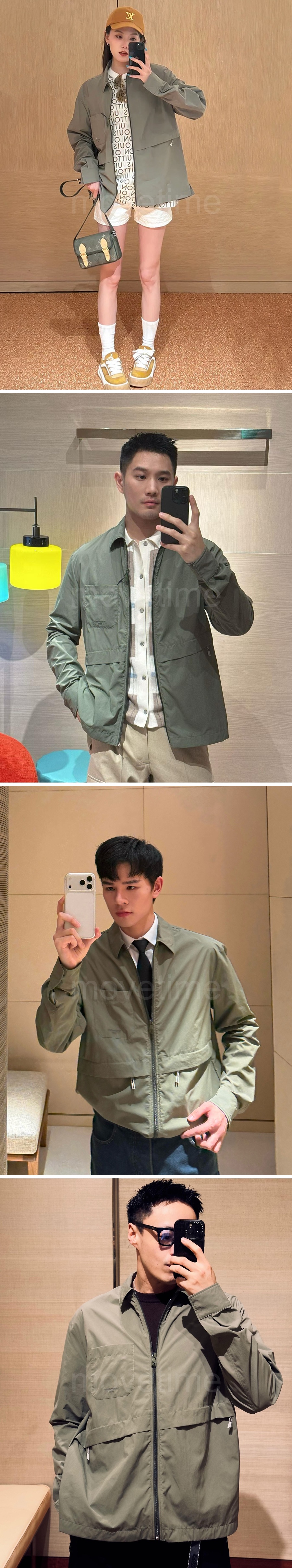 루이비통 로고 자수 카라 집업 자켓 1AJTXZ (카키) 26SS 상세이미지 2