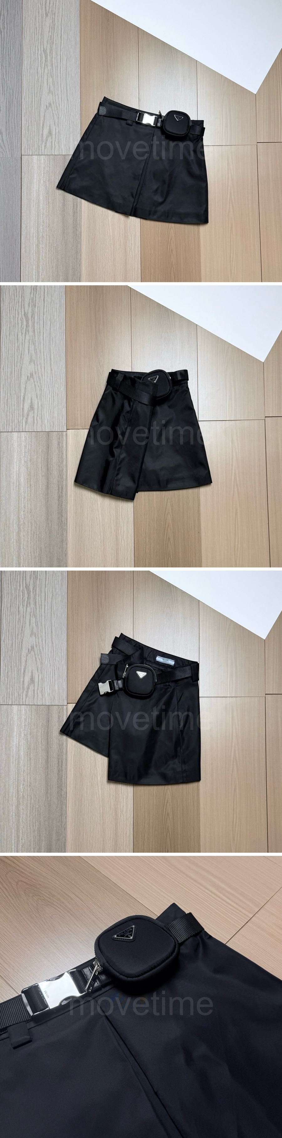 프라다 삼각로고 여성 나일론 미니 스커트 (블랙) 26SS 상세이미지 3