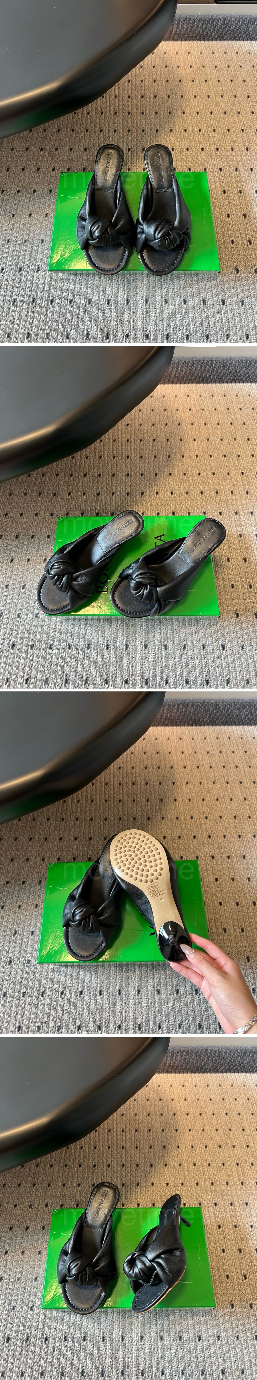 보테가베네타 로고 여성 레더 가죽 5cm 힐 샌들 (2컬러) 26SS 상세이미지 2