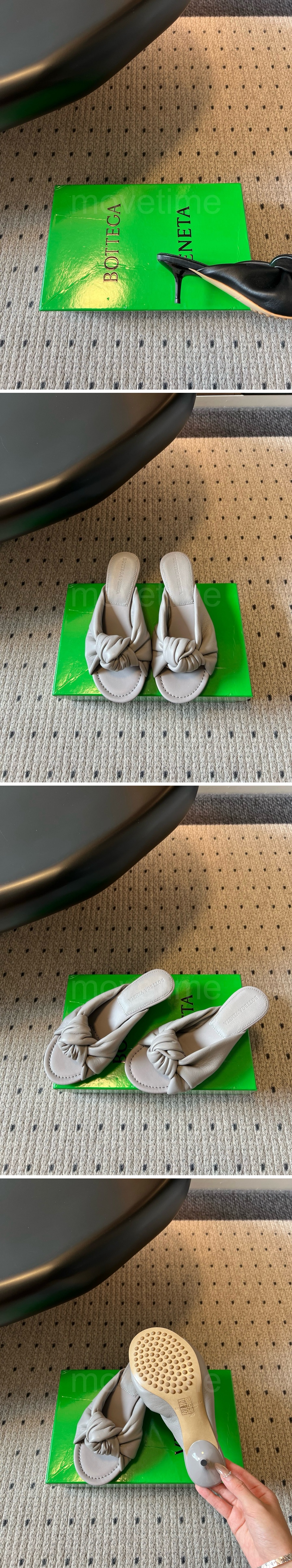 보테가베네타 로고 여성 레더 가죽 5cm 힐 샌들 (2컬러) 26SS 상세이미지 4