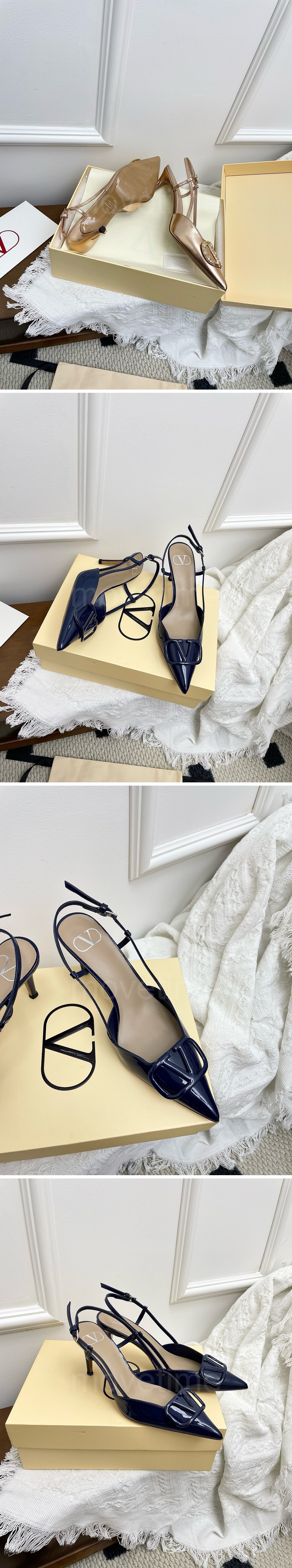 발렌티노 로고 여성 레더 가죽 8cm 힐 구두 샌들 (3컬러) 26SS 상세이미지 4