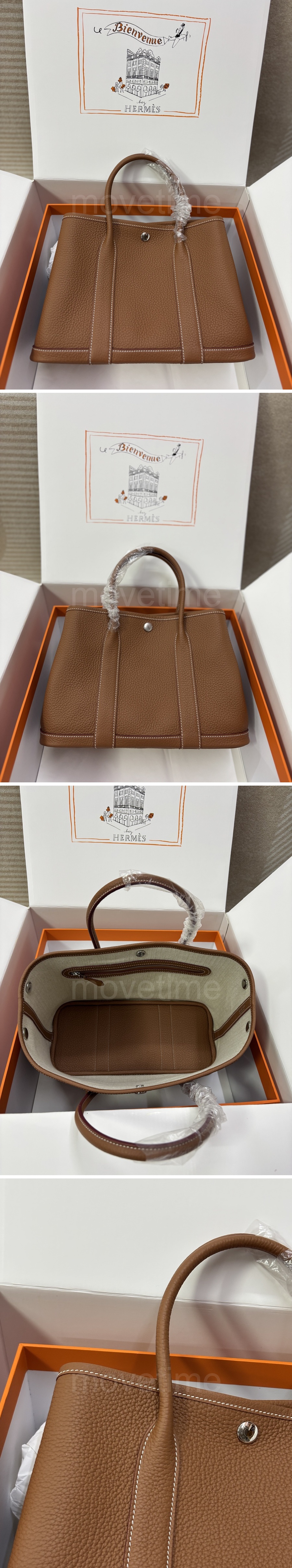 에르메스 로고 Garden Party 30cm 토트백 핸드백 (브라운) 26SS 상세이미지 2