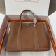 에르메스 로고 Garden Party 30cm 토트백 핸드백 (브라운) 26SS