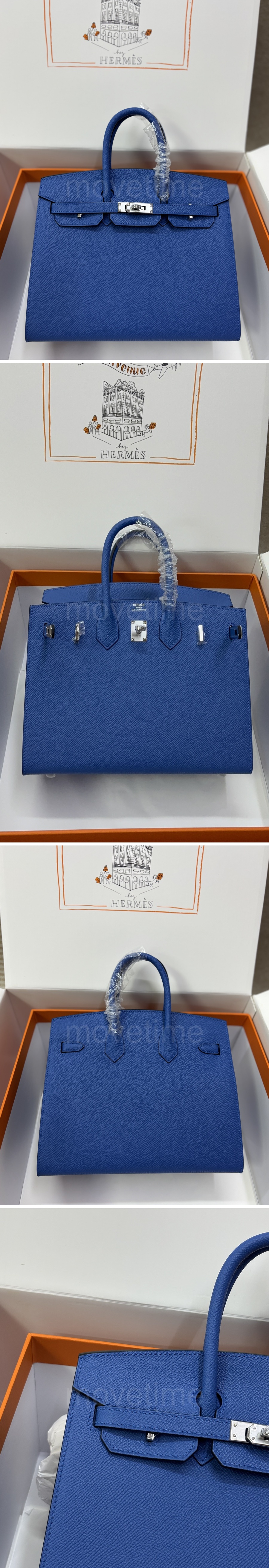 에르메스 로고 Birkin 25  에피솜 토트백 핸드백 (블루-은장) 26SS 상세이미지 2