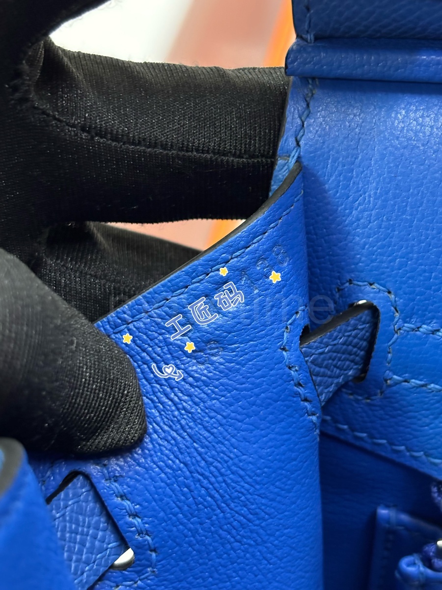에르메스 로고 Birkin 25  에피솜 토트백 핸드백 (블루-은장) 26SS 상세이미지 5
