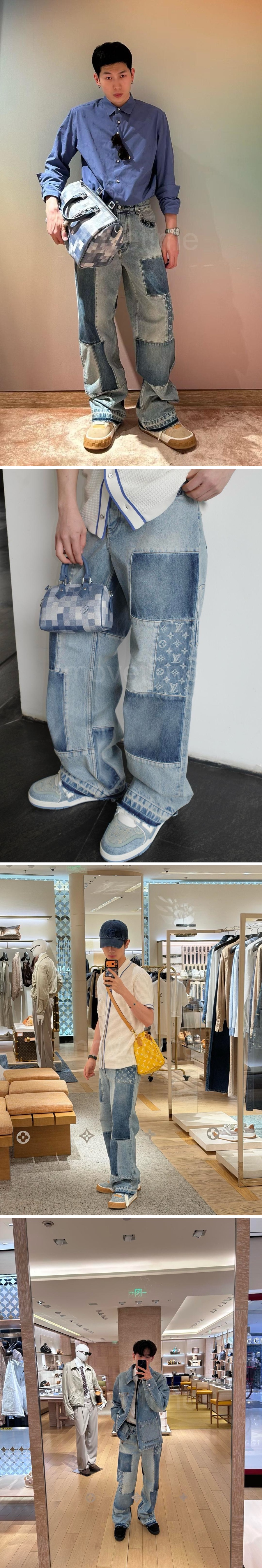 루이비통 로고 모노그램 빈티지 데님 팬츠 진 청바지 26SS 상세이미지 2