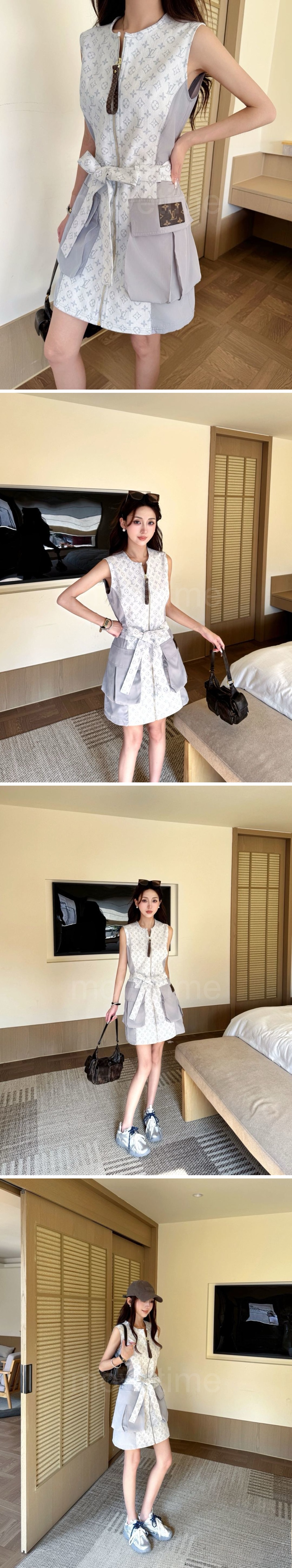 루이비통 여성 모노그램 슬리브리스 집업 원피스 26SS 상세이미지 3