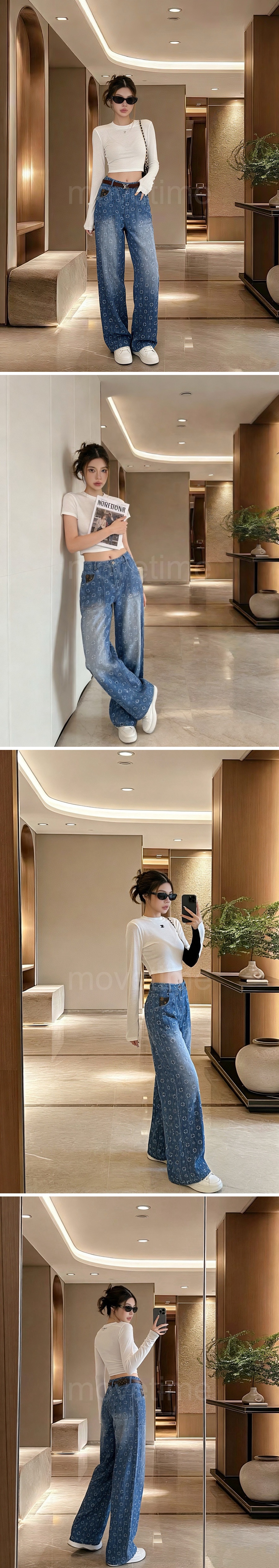 루이비통 여성 모노그램 오버핏 데님 팬츠 진 청바지 26SS 상세이미지 2