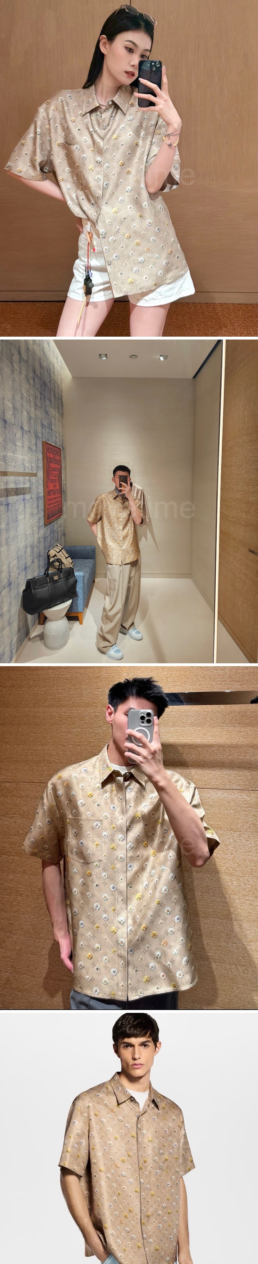루이비통 모노그램 실크 반팔 남방 셔츠 26SS 상세이미지 2