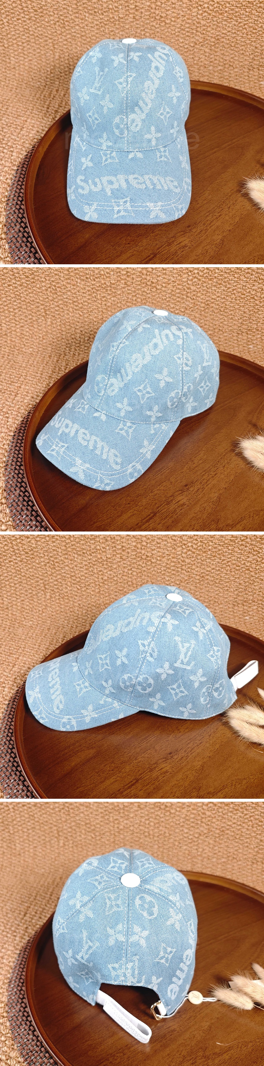 루이비통 모노그램 슈프림 콜라보 데님 볼캡 모자 26SS 상세이미지 2