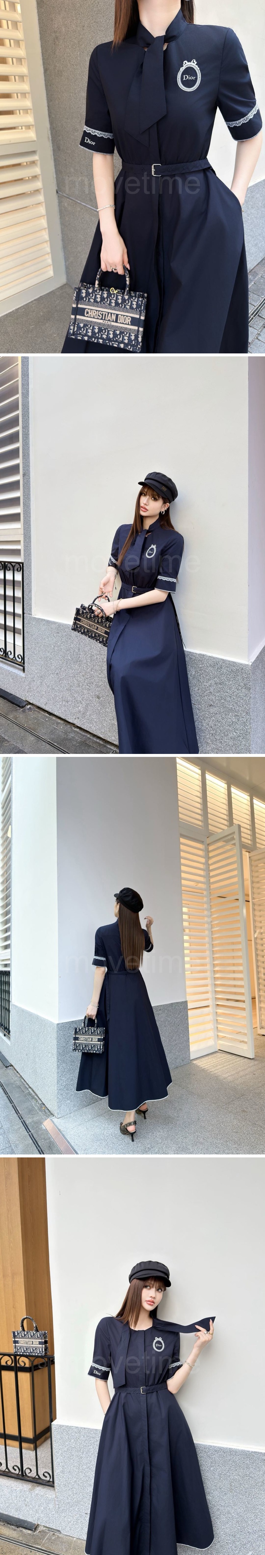 디올 여성 리본장식 반팔 원피스 26SS 상세이미지 2