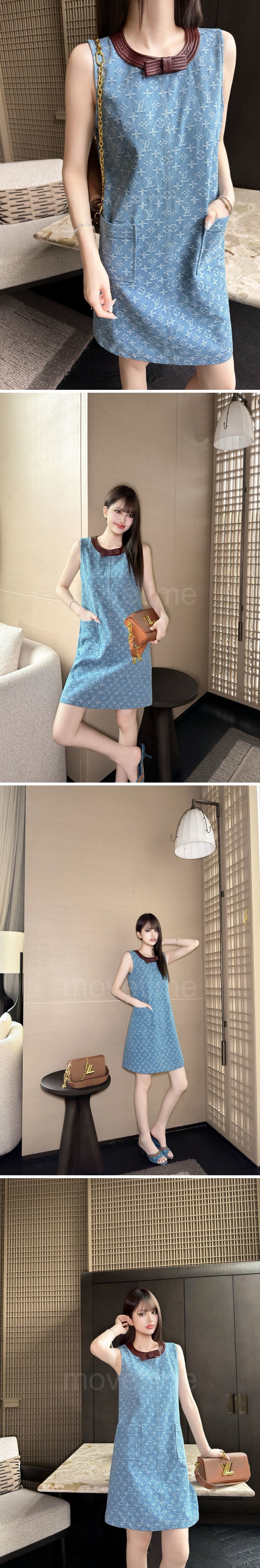 루이비통 여성 모노그램 데님 슬리브리스 원피스 26SS 상세이미지 2