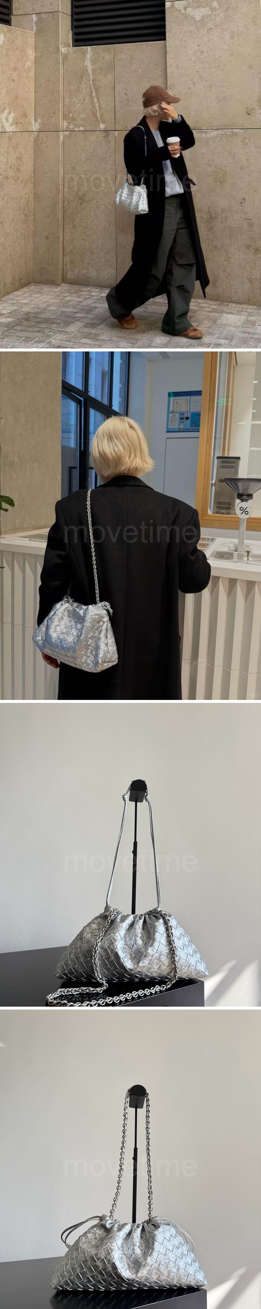 보테가베네타 Dustbag Notte 실버 숄더백 26SS 상세이미지 3