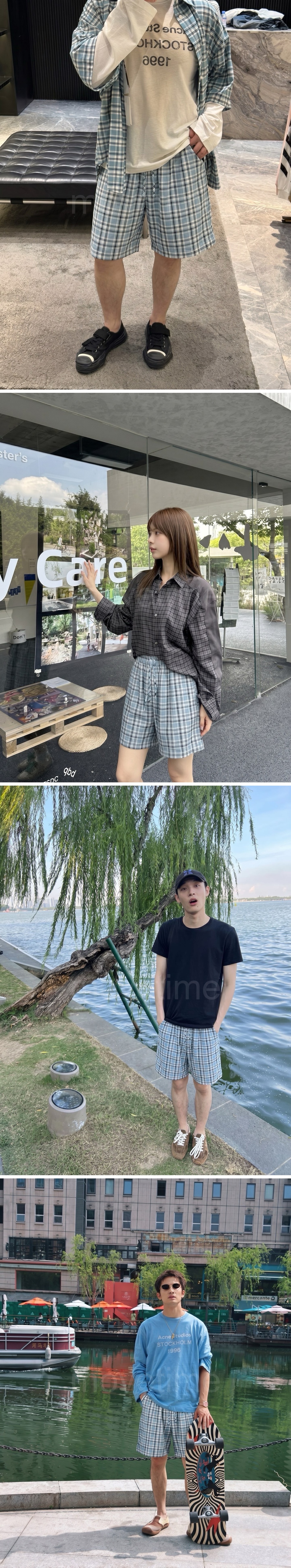아크네스튜디오 체크패턴 쇼츠 반바지 26SS 상세이미지 2
