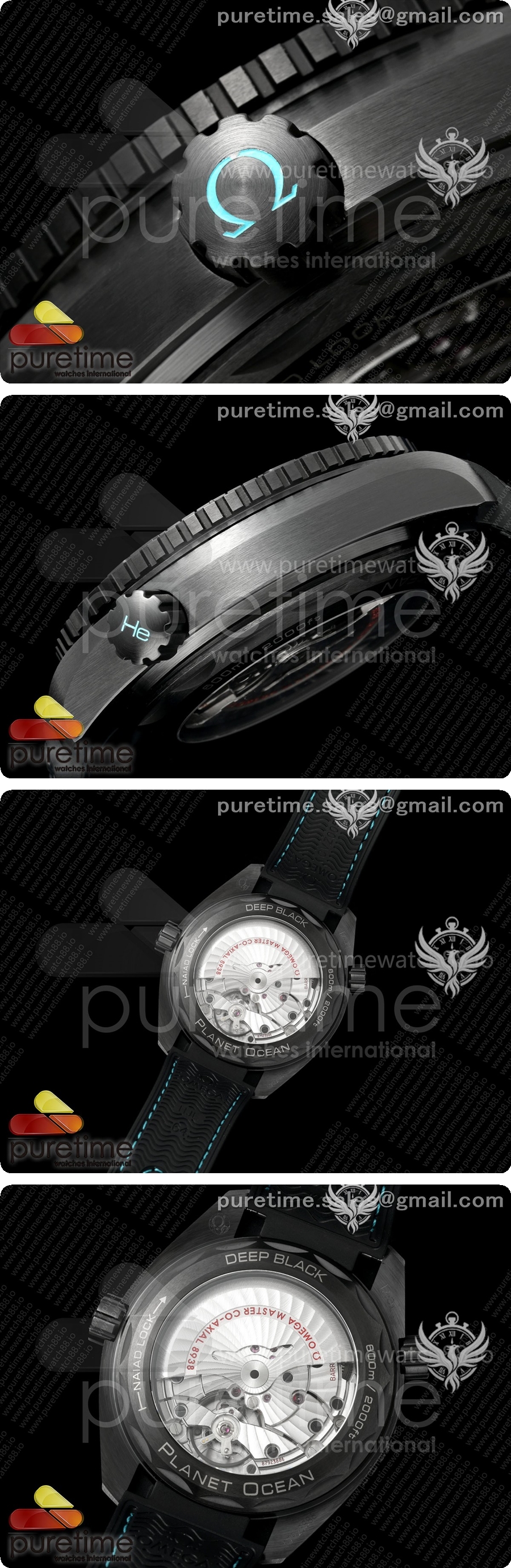오메가 씨마스터 플래닛 오션 45.5mm GMT 월드타이머 리얼 세라믹 VSF 1:1 베스트 에디션 블랙/블루 SA8938 슈퍼 클론 상세이미지 4