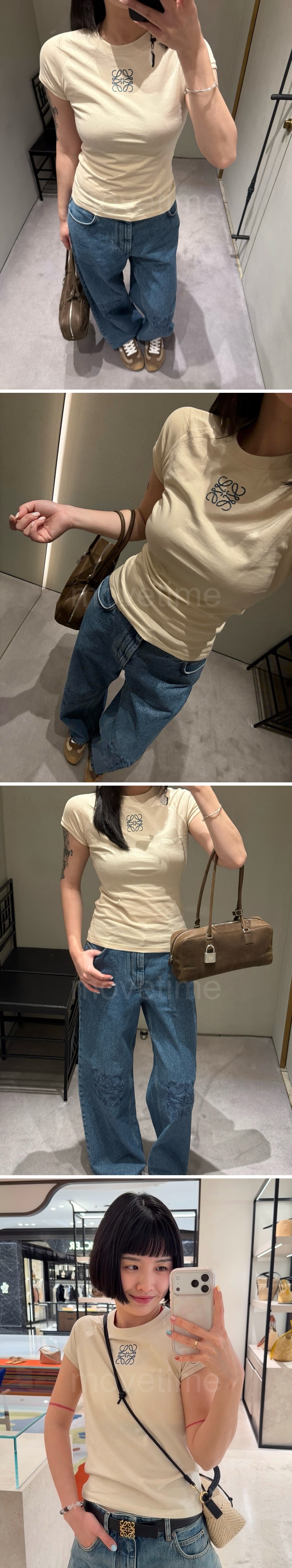 로에베 여성 슬림핏 반팔 티셔츠 26SS 상세이미지 2